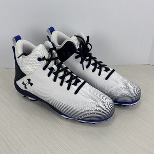 Under Armour Highlight Hammer MC Football Cleats Men’s Size 11 White Navy Black